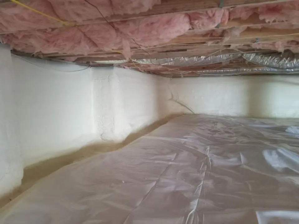 Crawl space encapsulation with closed-cell spray foam for Roof Waterproofing in Jacksonville